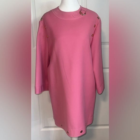 Gucci Apricot Wool Silk Cady Button Detail Short Dress - Picture 2 of 7